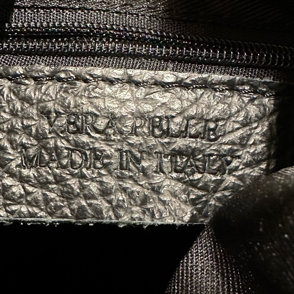 VERA PELLE - made in Italy - Elegant Croc-Embossed Brown Shoulder Bag - Picture 13 of 13